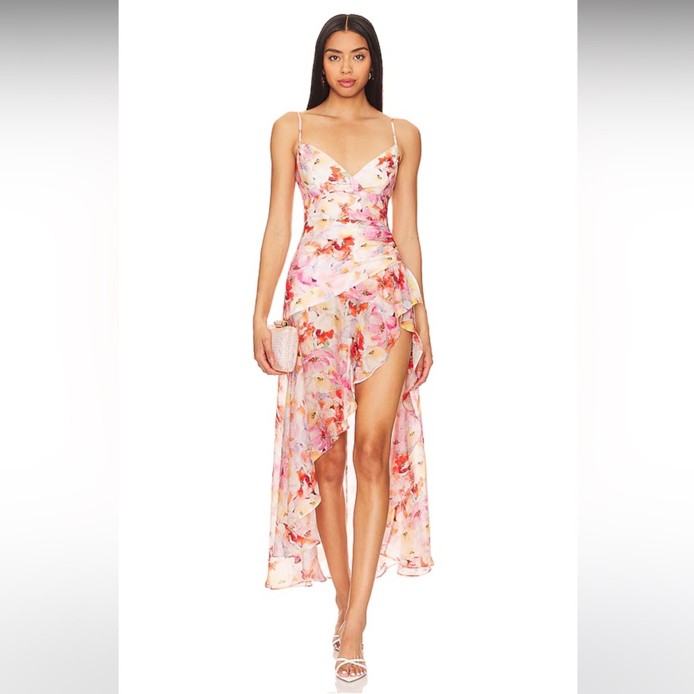 Bardot Sorella midi dress in painterly floral